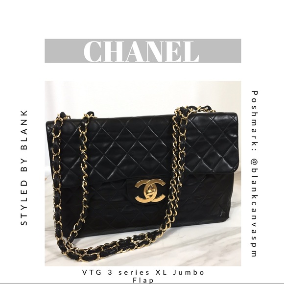 CHANEL Handbags - Authenticated CHANEL VTG XL Jumbo Flap Gold HW